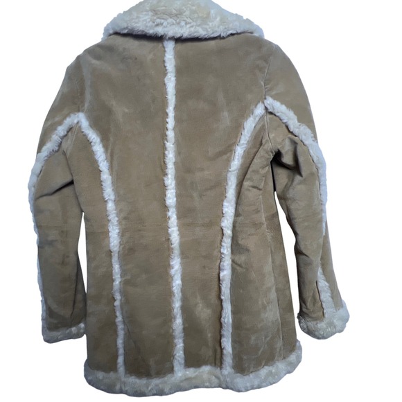 VTG Wilsons Leather Maxima Suede Shearling Lined Sherpa Coat Tan Women's M Heavy - Picture 5 of 11